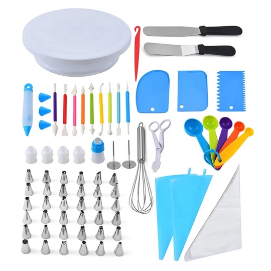 Set cofetarie 66 piese, Otel inoxidabil/Plastic